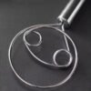 Stainless steel whisk with double-eye rings, perfect for mixing flour, beating cream, and dough mixing in baking and cooking.