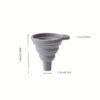 1pc collapsible silicone funnel, designed for easy storage and kitchen use, perfect for transferring liquids and powders.
