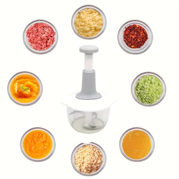 1.5L manual vegetable chopper and garlic mincer for quick and efficient chopping and mincing.