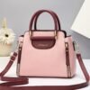 Elegant women's tote bag 2024, large capacity PU leather handbag with shoulder strap, zip closure, oil-edged design, solid color, anti-stain polyester lining.