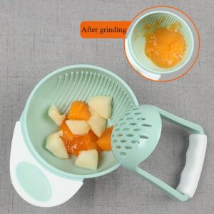 Handheld Fruit Masher Set with 11.5cm Bowl and 8.1cm Grater, Perfect for Making Fresh Purees and Juices, Durable Plastic, No Electricity Required.