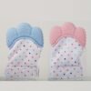 2-Pack of Dot-Patterned Teething Gloves - Silicone Teething Mitts for Babies, Scratch-Resistant Protective Gloves for 0-12 Months