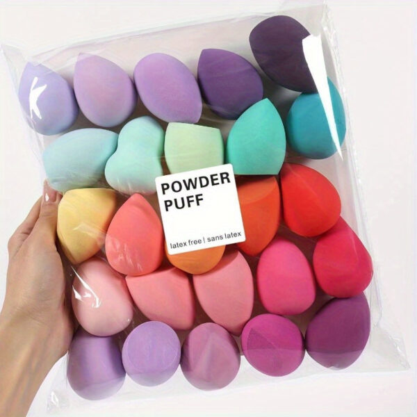 vColorful Makeup Sponge Set - Alcohol-Free Dual-Use Wet & Dry Beauty Blender for Foundation, BB Cream, Powder