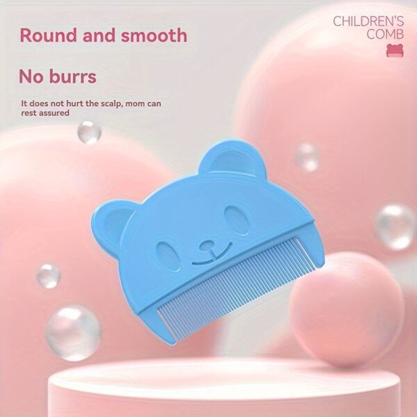 Bear-Shaped Newborn Comb for Gentle Scalp Massage and Hair Care, Suitable for 0-3 Year Olds with ABS Handle.