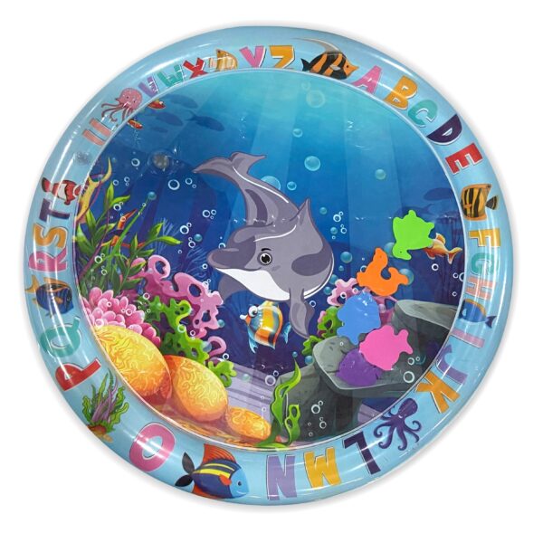 PVC Inflatable Baby Water Play Mat Ocean Themed Sensory Activity for Infants & Toddlers