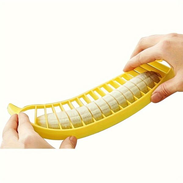 Multifunctional manual fruit slicer and cutter for easy, precise slicing of fruits and vegetables.