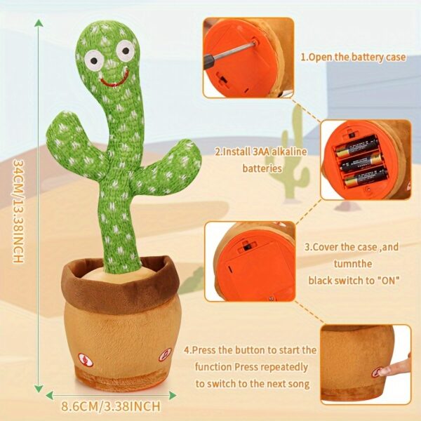 Interactive Talking & Singing Cactus Plush Toy - Dancing, Glowing, Repeats What You Say - Perfect for Gifts