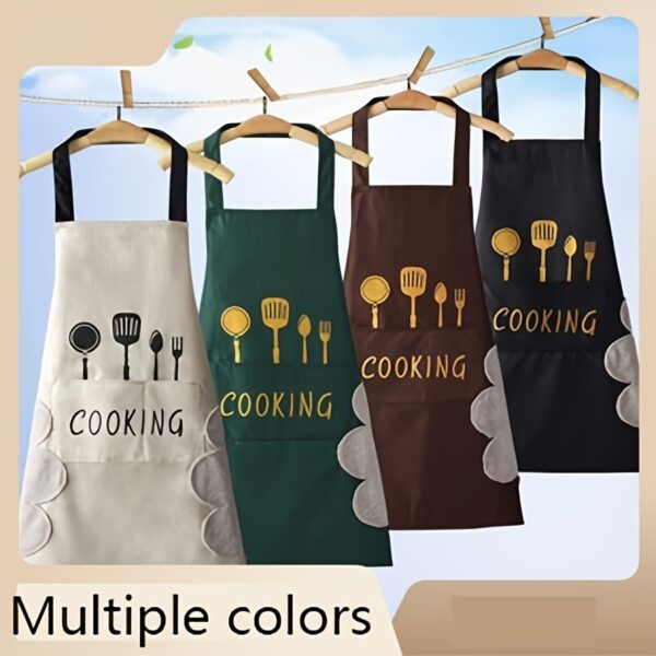 Waterproof and oil-resistant kitchen apron for ultimate protection while cooking and baking.