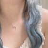 Bow necklace with artificial diamonds, clavicle chain, perfect gift for holidays and special occasions.