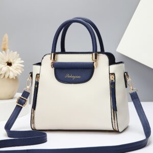 Elegant women's tote bag 2024, large capacity PU leather handbag with shoulder strap, zip closure, oil-edged design, solid color, anti-stain polyester lining.