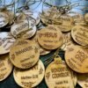 25pcs classic wooden Jesus name ornaments for Christmas and Easter tree decorations