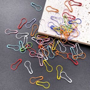 20pcs Assorted Colors Gourd Safety Pins, Pear-Shaped Tag Pins for Sewing and Knitting Crafts