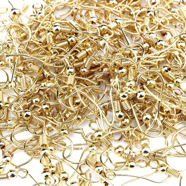 WINKIT 600pcs Hypoallergenic Earring Making Kit - Iron Jewelry Parts, Earring Hooks, Jump Rings, and Rubber Backs for DIY Crafts