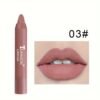 12 colors misty matte lipstick, moisturizing lip gloss with easy-to-apply color rendering, rotating lipstick pen for smooth lip makeup.