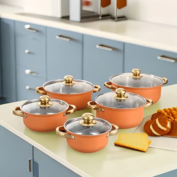 0pcs Durable Non-Stick Cookware Set for easy cooking and effortless cleanup.