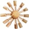 12pcs wooden mini spice scoops, versatile small spoons for sugar, tea, coffee, and condiments.