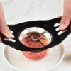 Stainless steel apple slicer and corer, designed for quickly slicing and coring apples with ease.