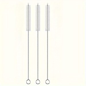 3-pack stainless steel straw brushes for cleaning reusable straws