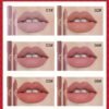 12 colors misty matte lipstick, moisturizing lip gloss with easy-to-apply color rendering, rotating lipstick pen for smooth lip makeup.