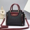 Elegant women's tote bag 2024, large capacity PU leather handbag with shoulder strap, zip closure, oil-edged design, solid color, anti-stain polyester lining.