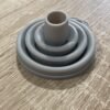 1pc collapsible silicone funnel, designed for easy storage and kitchen use, perfect for transferring liquids and powders.
