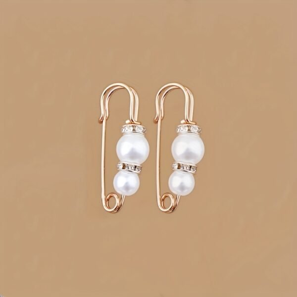 2pcs/set faux pearl pants waist pin, trousers waist pin, waist circumference change fixed brooch for adjustable fit and style.