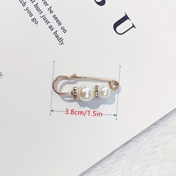 2pcs/set faux pearl pants waist pin, trousers waist pin, waist circumference change fixed brooch for adjustable fit and style.