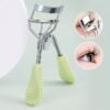 Portable Stainless Steel Eyelash Curler with comfort grip, achieving perfect curls in 5 seconds without hurting eyelashes. Suitable for all eye types.