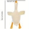 1pc Contemporary White Goose Plush Pillow Toy - 100% Animal Themed Cuddly Doll, Machine Washable, Non-Woven Fabric