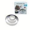 Stainless Steel Cake Rings Set of 3 for precise cake shaping and professional baking.