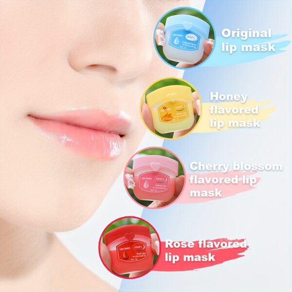 4 PCS moisturizing lip balm set, hydrating lip care for dry lips with long-lasting moisture, perfect for Christmas and Valentine's Day gifts.