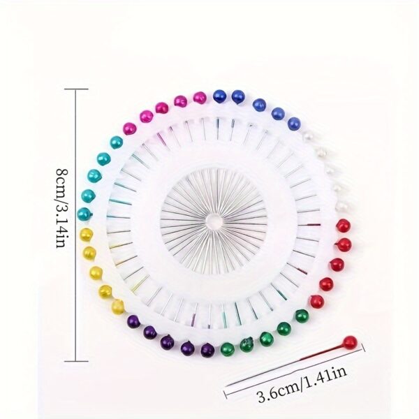 40pcs Multicolor Bead Needle Craft Set with Instructions for Embroidery, Sewing & DIY Jewelry Making.