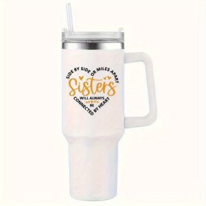 4pcs Sister-Themed Insulated Ceramic Coffee Mug Set for Hot & Cold Drinks, Reusable, Hand Wash Only.