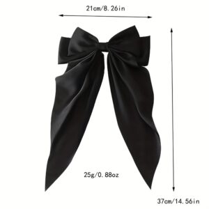 2Pcs Elegant Velour Bow Tie Hair Clips Set - Solid Color Bowknot Barrettes, Trendy Hair Accessories for Women and Girls