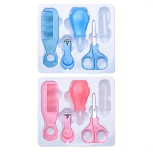 5pcs Youngsters Care Kit for 0-3 Years - Gentle Nail Clippers, Comb & Scissors Set in Safe PP Material for Babies