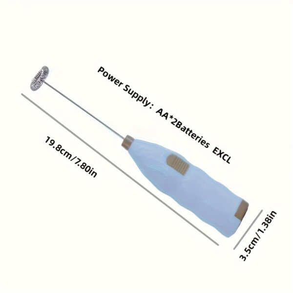 Electric milk frother and handheld eggbeater for making coffee foam, milk foam, and blending eggs, a versatile kitchen tool.