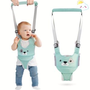 Baby walking harness with handheld assistant belt, detachable crotch, safety harness for toddlers, walking learning helper, perfect gift for Christmas, Halloween, or Thanksgiving.