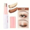 2-color pearly glitter eyeshadow stick, waterproof, sweat-proof, smudge-proof, long-lasting, colorfast eyeshadow, perfect for music festivals, infused with plant squalane.