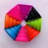 1pc collapsible silicone funnel, designed for easy storage and kitchen use, perfect for transferring liquids and powders.