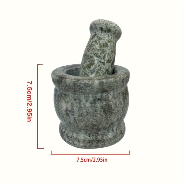 Granite mortar and pestle set for grinding spices, herbs, and small ingredients