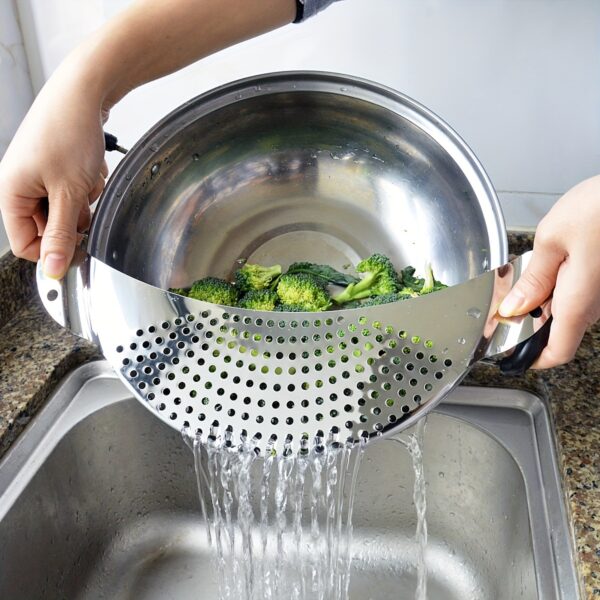 Stainless Steel Kitchen Strainer & Water Separator for efficient draining and separating liquids from solids