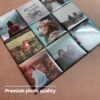 10-pack custom photo magnets, 5.08x5.08cm, with personalized pictures.
