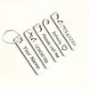 Custom Engraved Stainless Steel Keychain – Personalized Name & Number