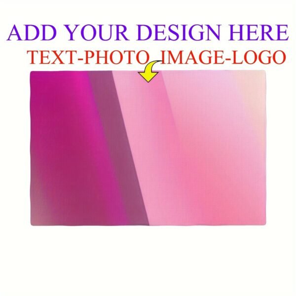 Custom photo and text placemats, personalized for Halloween or Christmas, made of washable polyester.
