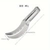 Stainless steel watermelon slicer with an easy-grip handle for cutting cubes and wedges.