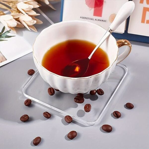 Custom acrylic coaster with personalized design for cups.