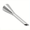 Stainless steel cream icing piping nozzle for cupcakes and puff pastry decoration.