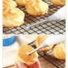 Stainless steel cream icing piping nozzle for cupcakes and puff pastry decoration.