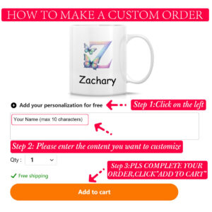 Customized Coffee Tea Mug with Personalized Text - 11oz