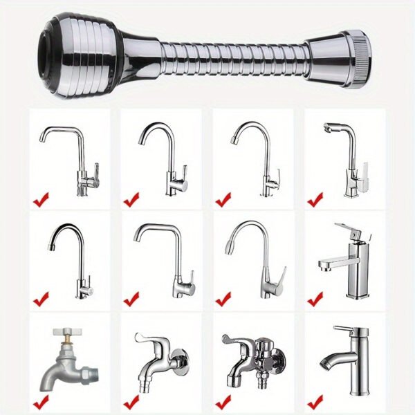 360° swivel kitchen faucet aerator for high-pressure water flow.